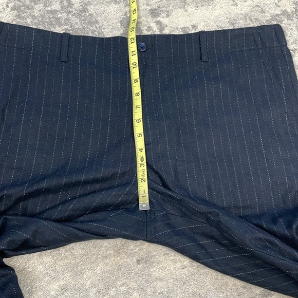 New Vince Pinstripe Virgin Wool Blend Flannel Trouser Pant Dark Navy Sz XXL - Picture 10 of 14